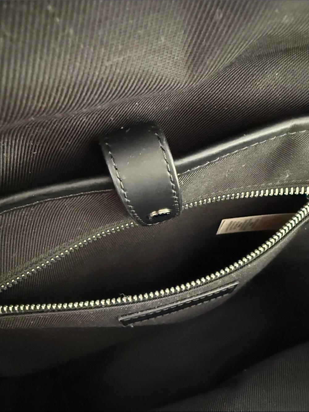New Burberry Marden Black and Navy Check Leather-Trim Backpack